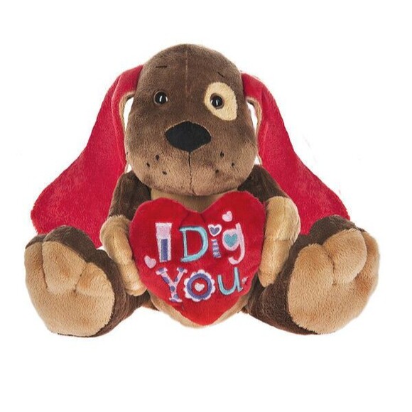 Ganz I Dig You Dog Plush Heart Love Gift NWT Stuffed Animal Puppy - Picture 1 of 1